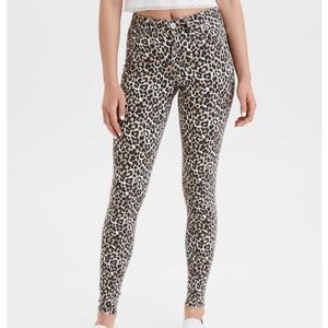 American eagle high waisted leopard jeggings